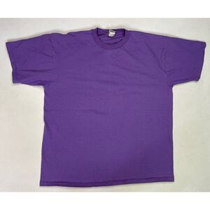 VINTAGE Ocean Pacific Blank T-shirt Men XL Purple USA 90s Single Stitch